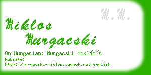 miklos murgacski business card